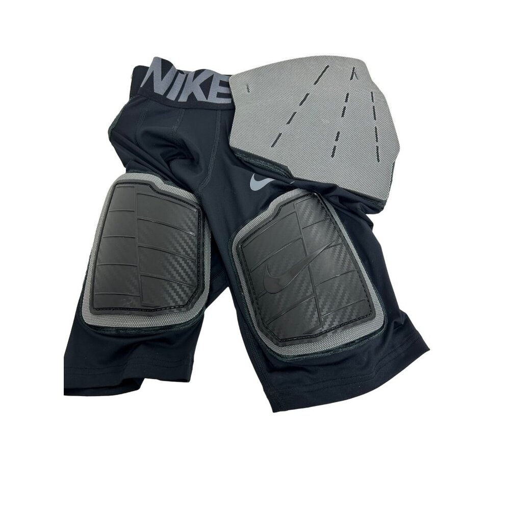 Nike Pro Hyperstrong Men’s Compression Shorts S Black Grey Logo Pads Activewear